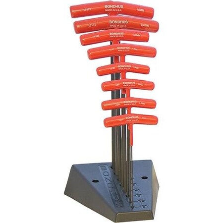 Bondhus 8 Piece Metric T-Shape Hex Key Set, 13189 13189